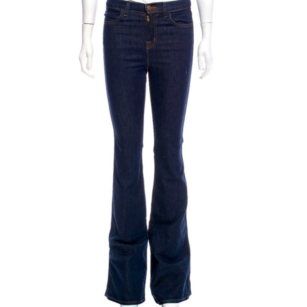 JBRAND mid rise wide leg flare Jean - EUC